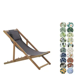 Sun Lounger Wood Light Wood AVELLINO