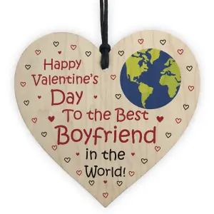 Valentines Gifts For Boyfriend Hanging Wooden Heart LOVE Gift For Him Keepsake