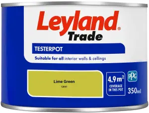 Leyland Trade Vinyl Matt Walls & Ceilings Emulsion Paint Lime Green (12E51) 350ml Tester