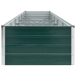 Berkfield Garden Raised Bed Galvanised Steel 480x80x45 cm Green