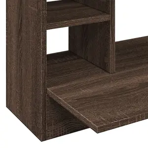 Berkfield Wall-Mounted Desk Brown Oak 105x48x75 cm Engineered Wood