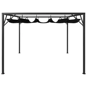 Berkfield Garden Gazebo with Retractable Roof Canopy 3x3 m Anthracite