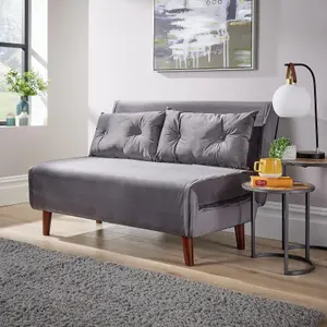 Home Source Morella Grey Double Sofa Bed