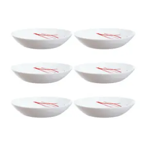 URBNLIVING 4cm Height Luminarc Arcopal Red Soup Bowls Set of 6