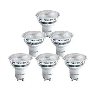 paul russells LED GU10 Dimmable Bulb, 4.5W 480 Lumens, 50w Equivalent, 6500K Day Light,Ceiling Spotlights, Pack of 6