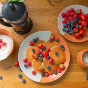 Dipped Stoneware Dinner Plates - 26.5cm - Burnt Orange - Pack of 4