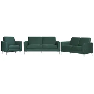 Velvet Living Room Set Green FENES