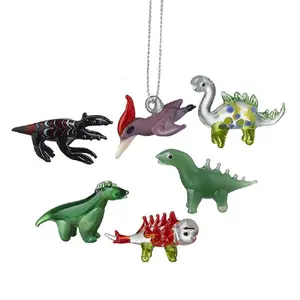 6 Piece Dinosaur Hanging Figurine Ornament Set