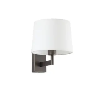 Luminosa Artis Wall Light with Shade White, E27