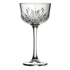 Queensway Home & Dining 160ml 4 Pcs Cut Crystal Cocktail Goblets Sets Traditional Glasses