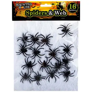 Halloween Spiders Web Home Party Decorations - Outdoor Props With 16cm