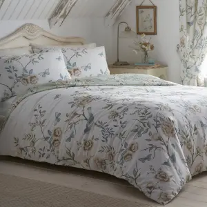 Amelle Reversible Green Duvet Cover Set