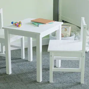 Junior Vida Pisces White Kids Table & Chairs Set