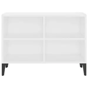 Berkfield TV Cabinet with Metal Legs White 69.5x30x50 cm