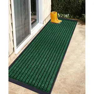 Non-Slip Indoor Outdoor Door Mat Green / Rectangle 80 x 150 cm