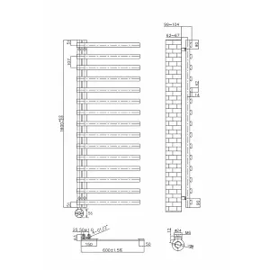 Right Radiators Prefilled Thermostatic Electric Heated Towel Rail Designer Rads Ladder Warmer - 1600x600mm Brushed Brass