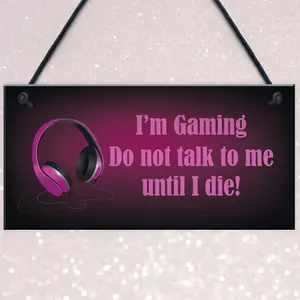 Neon Effect Pink Gaming Sign For Girls Bedroom Sign Girl Gamer Gift For Daughter Sister