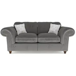 Windsor 2 Seater Granite Sofa - Brown Feet