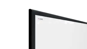 ALLboards Whiteboard dry erase magnetic surface, black wooden frame 90x60 cm