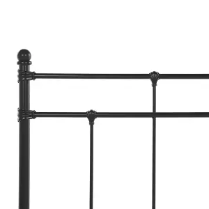 Metal EU King Size Bed Frame Black LYNX