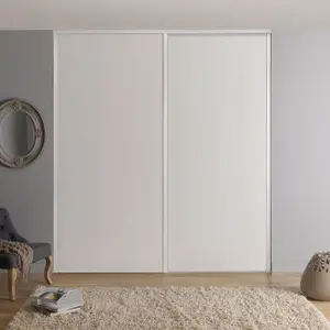 Form Valla Full length White Sliding wardrobe door, (H) 2260mm x (W) 922mm