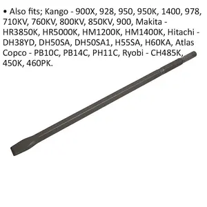 35 x 600mm Heavy-Duty Impact Chisel for Demolition Breakers