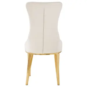 Interiors by Premier White Dining Chair, Comfortable Leather Desk Chair, Backrest Dining chair, Faux White Leather