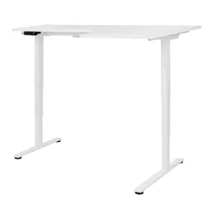 Adjustable Desk Electric Right Hand White DESTINES