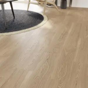 GoodHome Lulea Oak Engineered Real wood top layer flooring Sample