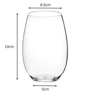 Craft Ale Taproom 3/4 Pint Schooner Unbreakable Tritan Stemless Ale Glass 545ml Pack of 4