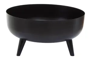 Interiors by Premier Elegant Design Black Planter, Durable Construction Of Garden Pot, Portable Lightweight Outdoor Garden Pot