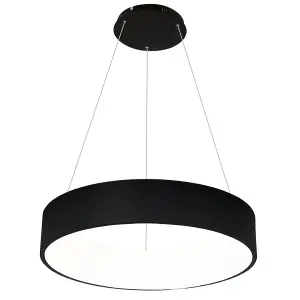 Milagro Ohio Stunning Matt Black LED Pendant Lamp 24W(122W)  45CM Diameter Height Adjustable