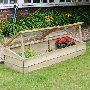 Zest Large Wooden Cold Frame Growhouse Greenhouse Garden Plant