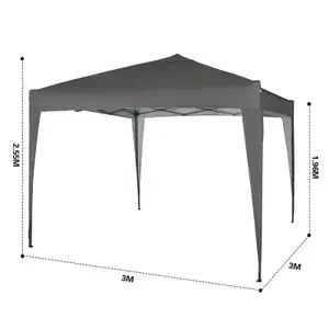 MCC Direct Gazebo 3x3 Pop up Grey