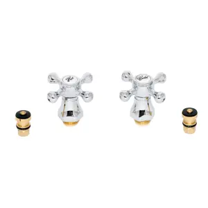 Traditional Style Cross Heads Replacement Basin Sink Tap Conversion Kit C/P 1/2"