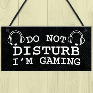 Red Ocean Gaming Do Not Disturb Sign Plaque Boys Bedroom Sign Gamer Gift For Son Brother