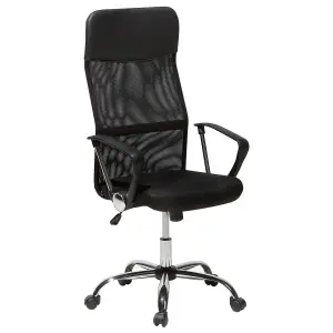 Beliani Minimalist Office Chair Black DESIGN