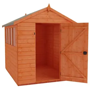 6x6 (1.75m x 1.75m) Wooden Tongue & Groove APEX Shed With 2 Windows & Single Door (12mm T&G Floor & Roof) (6ft x 6ft) (6x6)