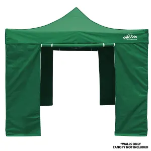 Dellonda Premium Side Walls Doors Windows For Gazebo Marquee Fits 2 x 2m - Green