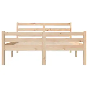 Berkfield Bed Frame Solid Wood 135x190 cm Double