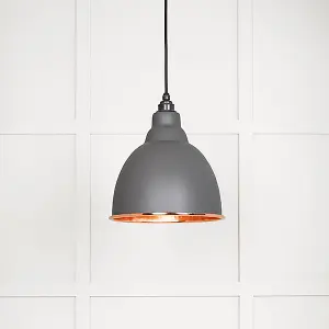 Hammered Copper Brindley Pendant in Bluff