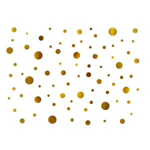 Walplus Gold Metallic Dots Home Decor, Nursery Decor, Big Wall Decor, Wall Stickers Diy Kids Sticker PVC Gold