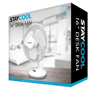 StayCool 16" (40cm) Desk Fan White