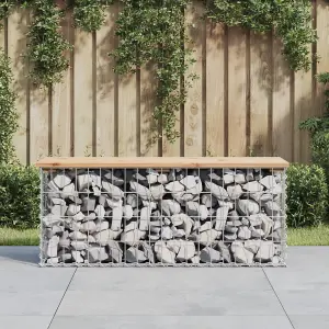 Berkfield Garden Bench Gabion Design 103x31.5x42 cm Solid Wood Pine