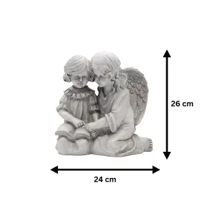 Angel & Girl Stone Effect Ornament