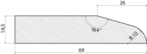 GoodHome Fully finished White MDF Chamfered Architrave (L)2100mm (T)14.5mm