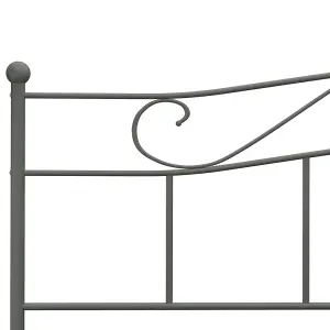 Berkfield Bed Frame Grey Metal 180x200 cm 6FT Super King