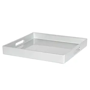 Argon Tableware - Square Serving Trays - 33cm - Silver - Pack of 6