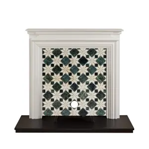 Focal Point Regent White & black MDF Timeless Fireplace surround set