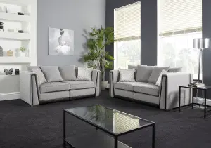 The Great British Sofa Company Edinburgh 2 Seater and 2 Seater Light Grey Sofas